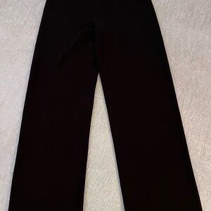 St John Collection knit pants with elastic waist, dark brown, size 6 - Elegant!